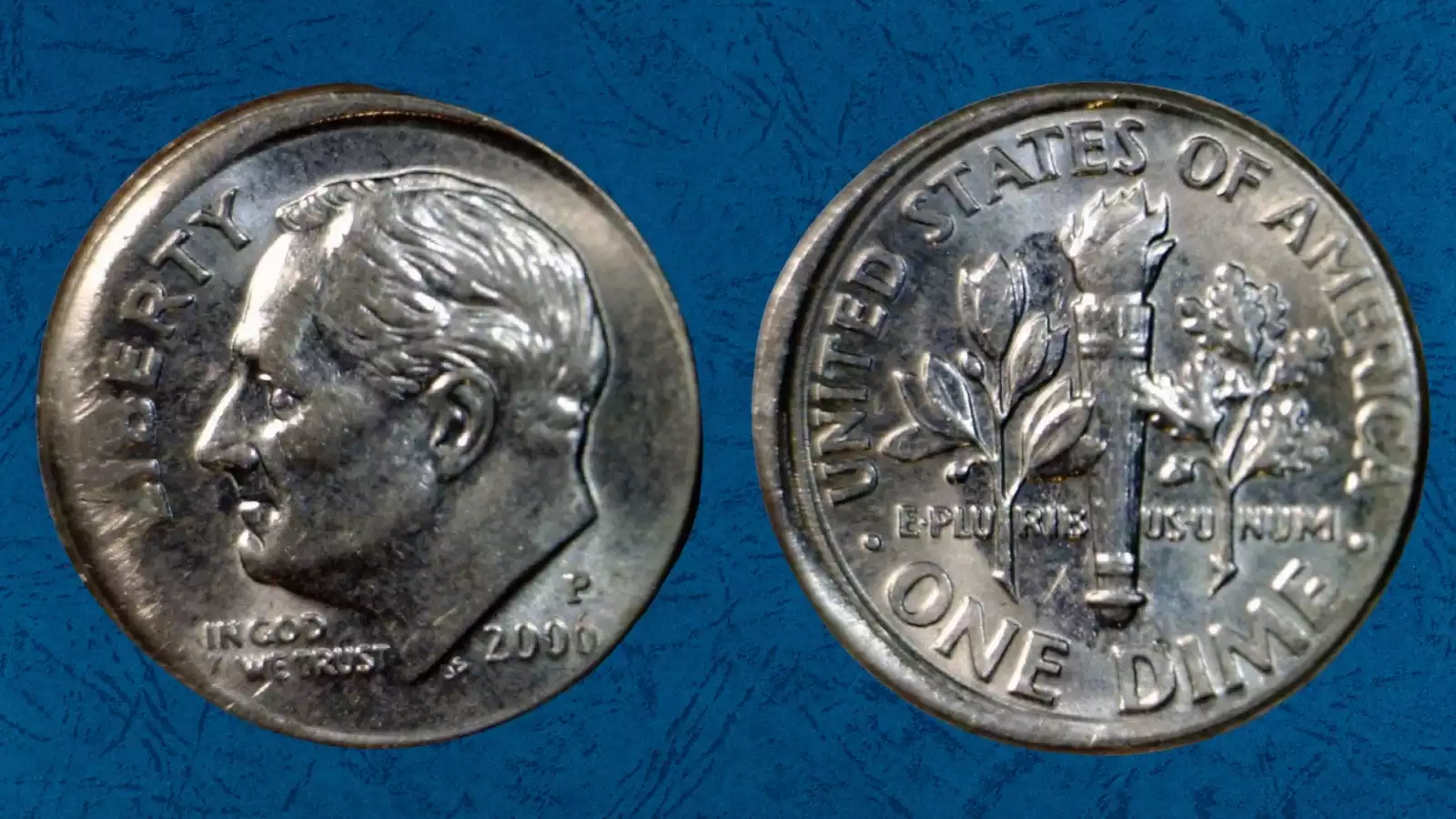 2006 dime off-center strike error showing design shifted off planchet